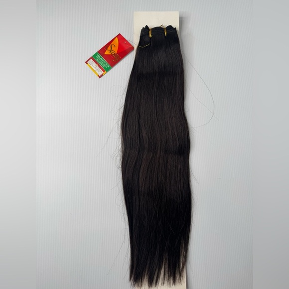 100% Human hair Extensions 18 In Natural Black Unprocessed hair - Picture 1 of 5
